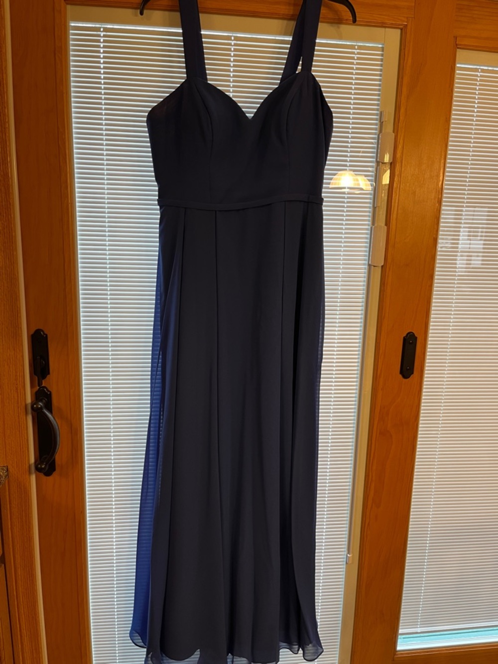 Azazie Navy/Royal Blue Sleeveless Maxi Dress